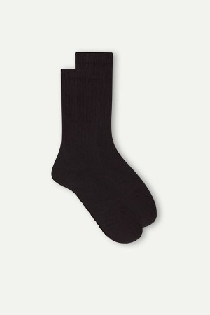 Intimissimi Kort Terrycloth Socks Sort | BDKSD24760